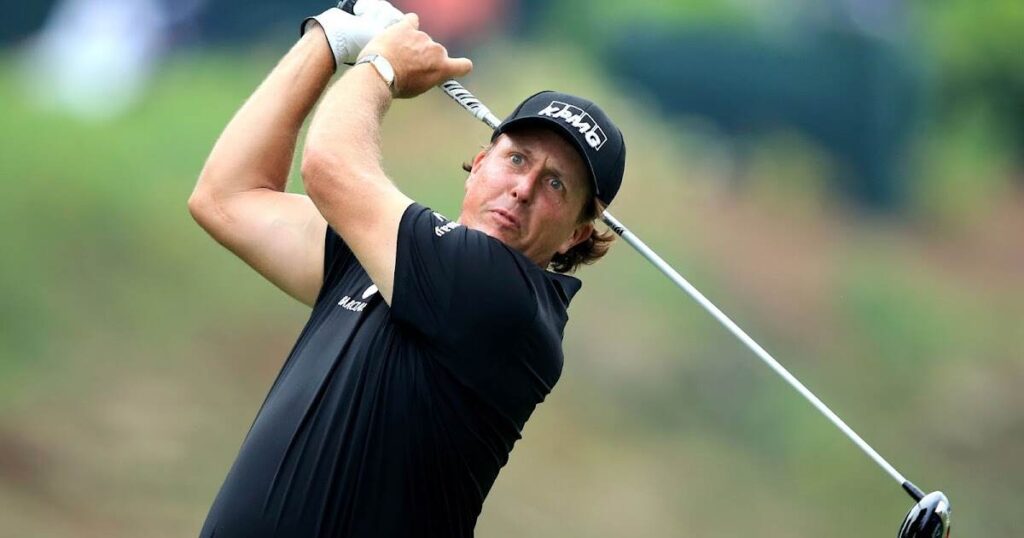 Mickelson mirrored his dad's golf swing, who was left-handed. This unique approach stuck, earning him the nickname "Lefty.